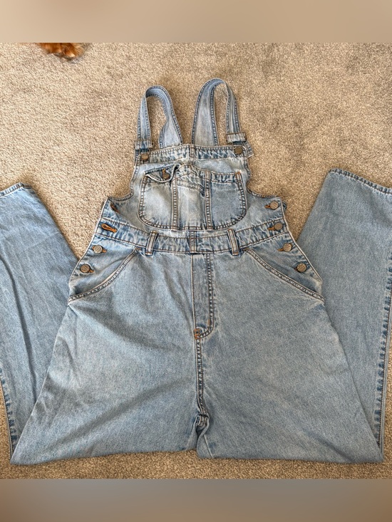 Gitano Pants - Vintage 90s GITANO Light Blue Denim Overalls